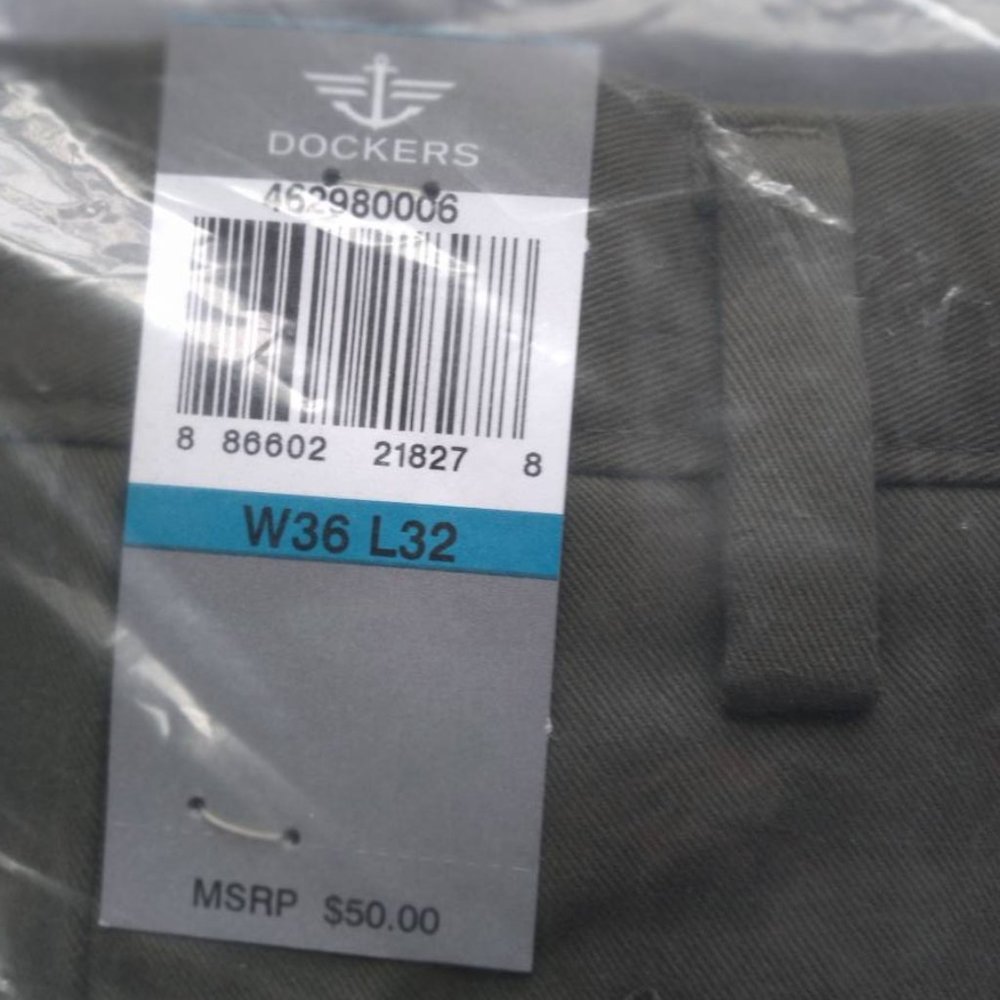 Mens Docker Pants - Greenish Gray 36/32